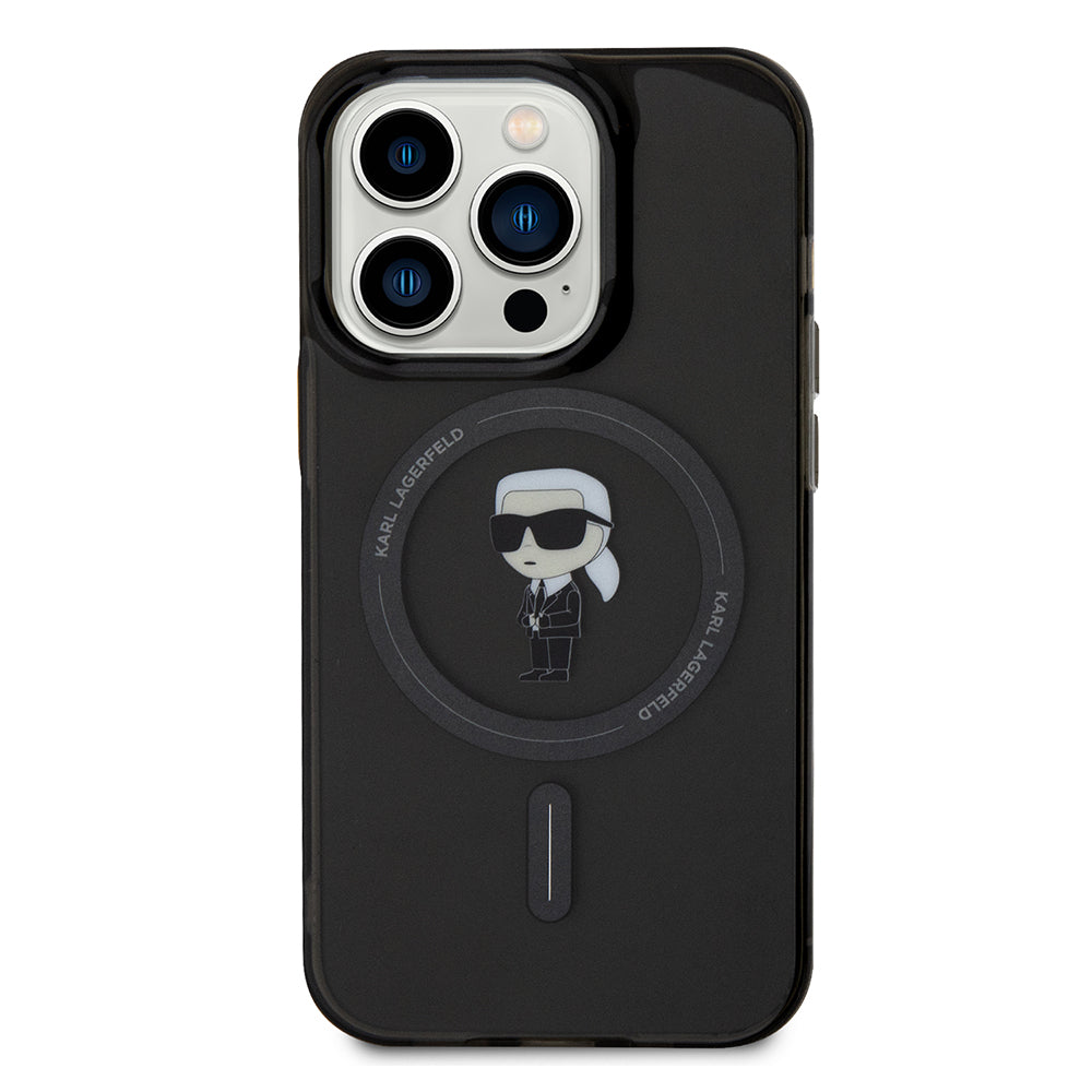 MagSafe-deksel for Apple iPhone 14 Pro Max, Karl Lagerfeld, IML Ikonik Karl, Svart