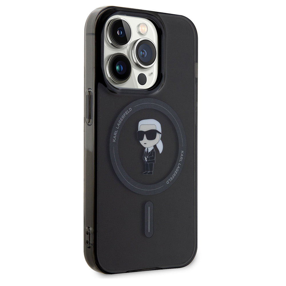 MagSafe-deksel for Apple iPhone 14 Pro Max, Karl Lagerfeld, IML Ikonik Karl, Svart