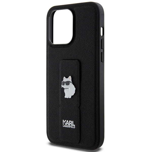 MagSafe-deksel for Apple iPhone 14 Pro Max, Karl Lagerfeld, Saffiano Gripstand Choupette, Svart