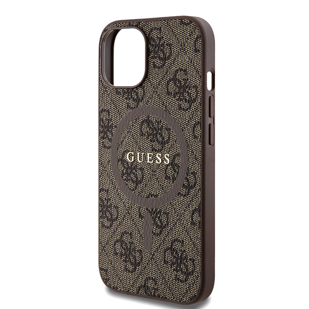 MagSafe-deksel for Apple iPhone 15, Guess, 4G Collection, Brun