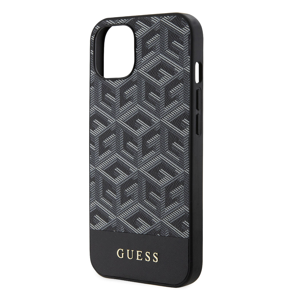 MagSafe deksel for Apple iPhone 15, Guess, GCube Stripes, Svart