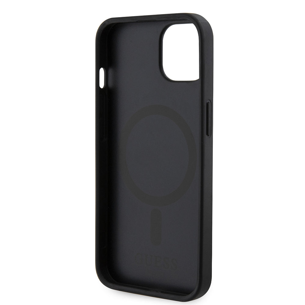 MagSafe deksel for Apple iPhone 15, Guess, GCube Stripes, Svart