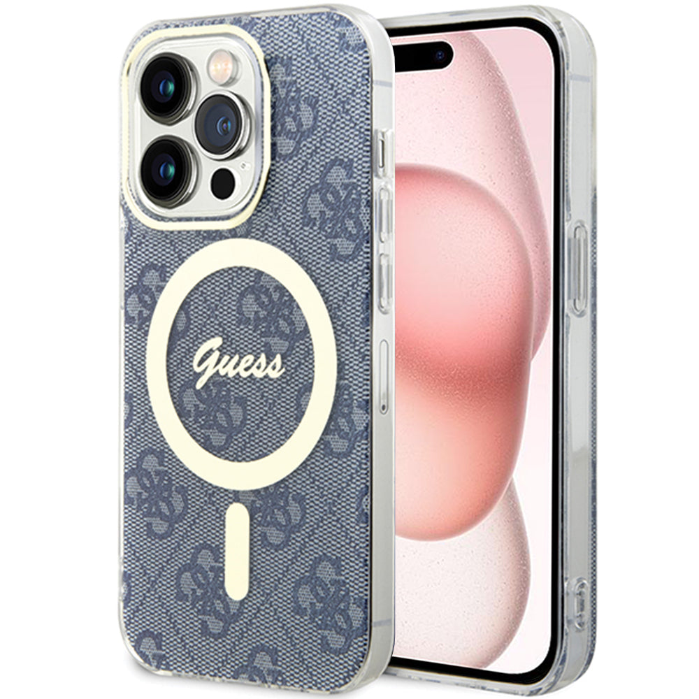 MagSafe-deksel for Apple iPhone 15, Guess, IML 4G, Blå