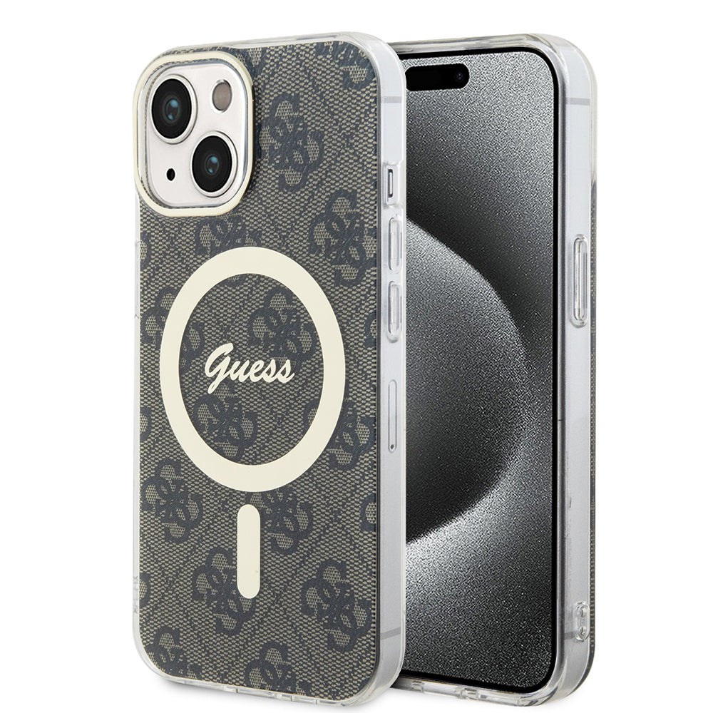 MagSafe-deksel for Apple iPhone 15, Guess, IML 4G, Brun