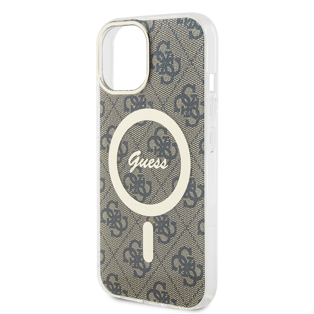 MagSafe-deksel for Apple iPhone 15, Guess, IML 4G, Brun