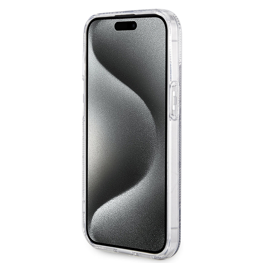 MagSafe-deksel for Apple iPhone 15, Guess, IML Gcube, Svart