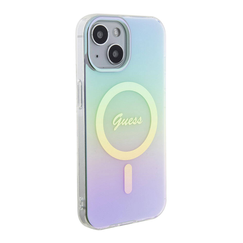MagSafe-deksel for Apple iPhone 15, Guess, IML Iridescent, Turkis