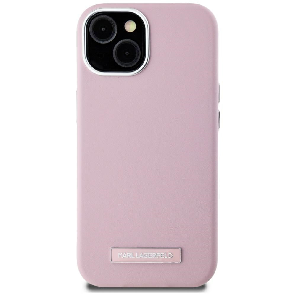 MagSafe-deksel for Apple iPhone 15, Karl Lagerfeld, FW Metal Plate, Rosa
