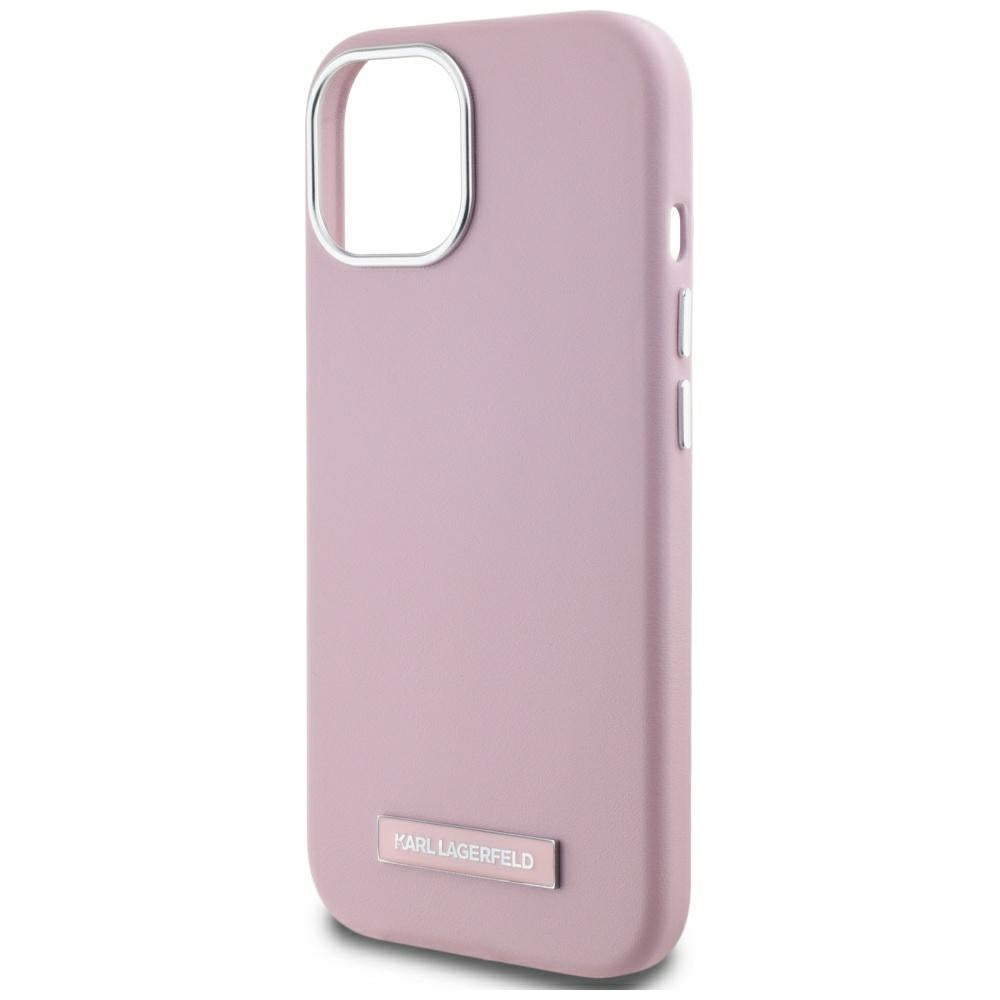 MagSafe-deksel for Apple iPhone 15, Karl Lagerfeld, FW Metal Plate, Rosa