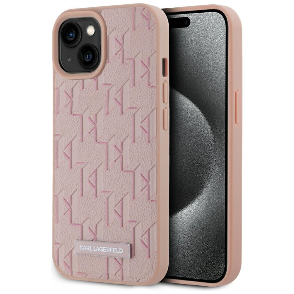 MagSafe-deksel for Apple iPhone 15, Karl Lagerfeld, Hot Stamp, Rosa