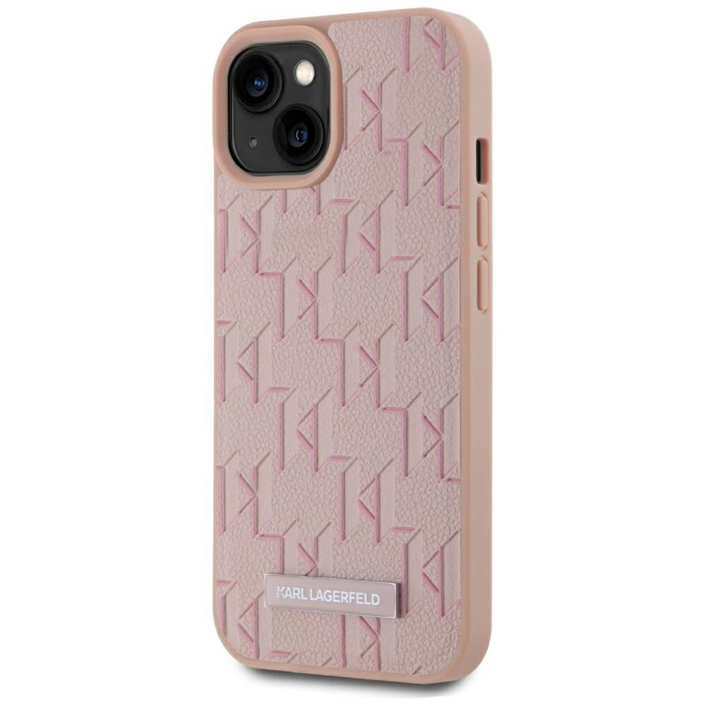 MagSafe-deksel for Apple iPhone 15, Karl Lagerfeld, Hot Stamp, Rosa