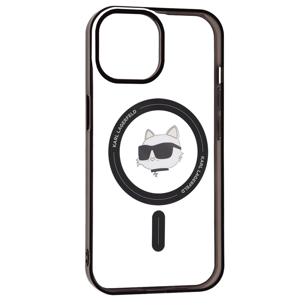 MagSafe-deksel for Apple iPhone 15, Karl Lagerfeld, IML Choupette's Head, Gjennomsiktig