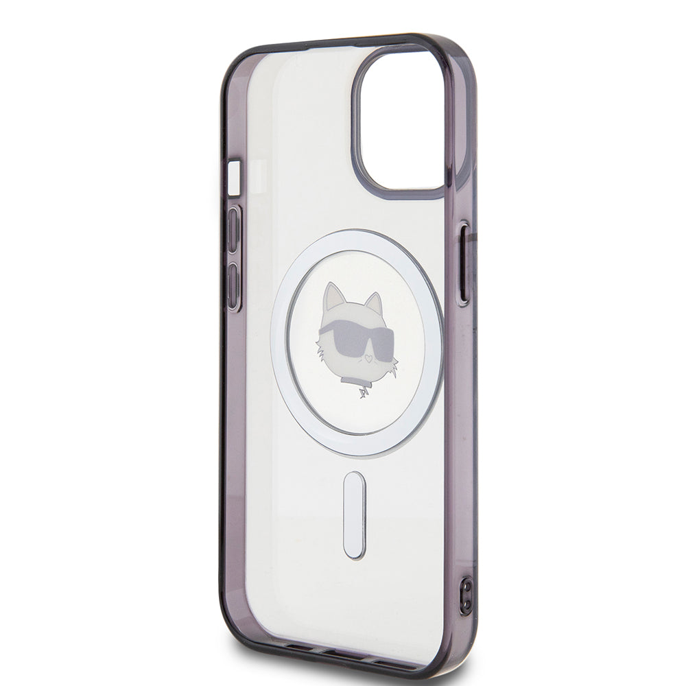 MagSafe-deksel for Apple iPhone 15, Karl Lagerfeld, IML Choupette's Head, Gjennomsiktig