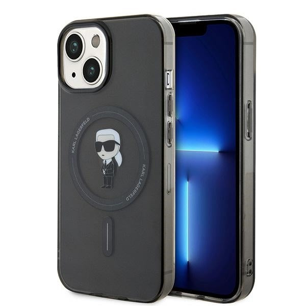 MagSafe-deksel for Apple iPhone 15, Karl Lagerfeld, IML Ikonik Karl, Svart