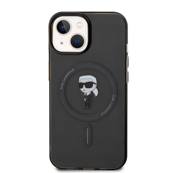 MagSafe-deksel for Apple iPhone 15, Karl Lagerfeld, IML Ikonik Karl, Svart