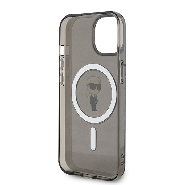 MagSafe-deksel for Apple iPhone 15, Karl Lagerfeld, IML Ikonik Karl, Svart