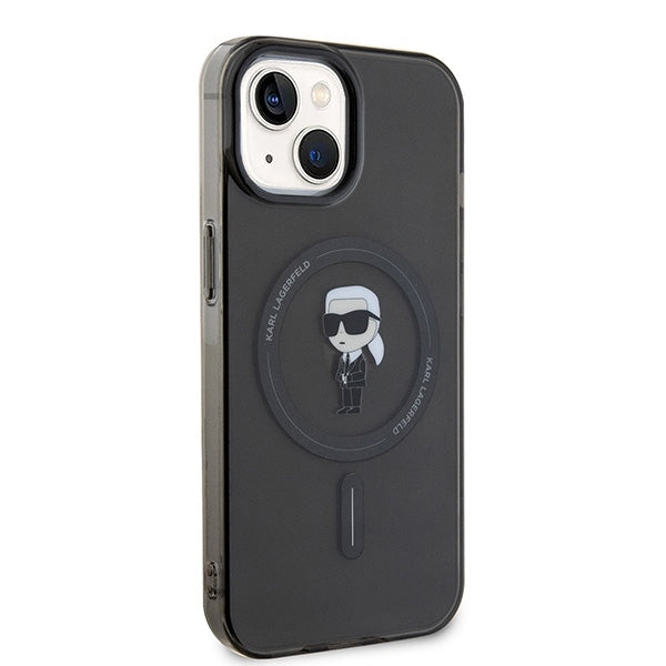 MagSafe-deksel for Apple iPhone 15, Karl Lagerfeld, IML Ikonik Karl, Svart