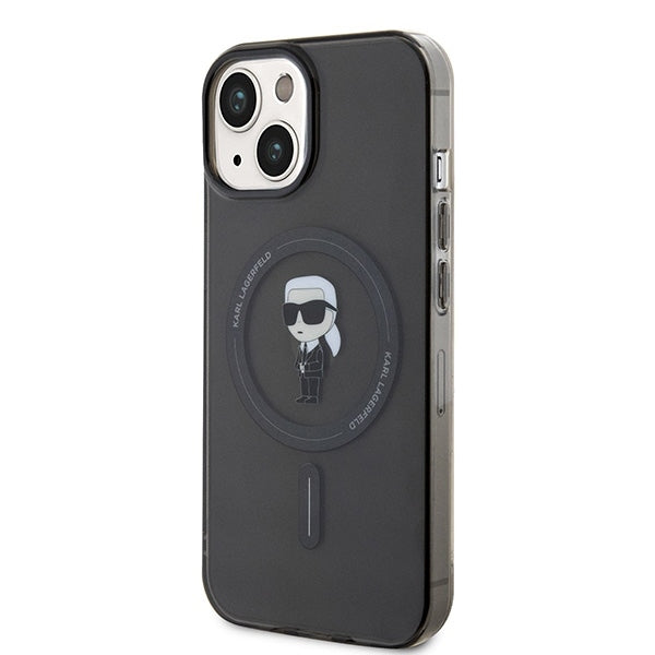 MagSafe-deksel for Apple iPhone 15, Karl Lagerfeld, IML Ikonik Karl, Svart