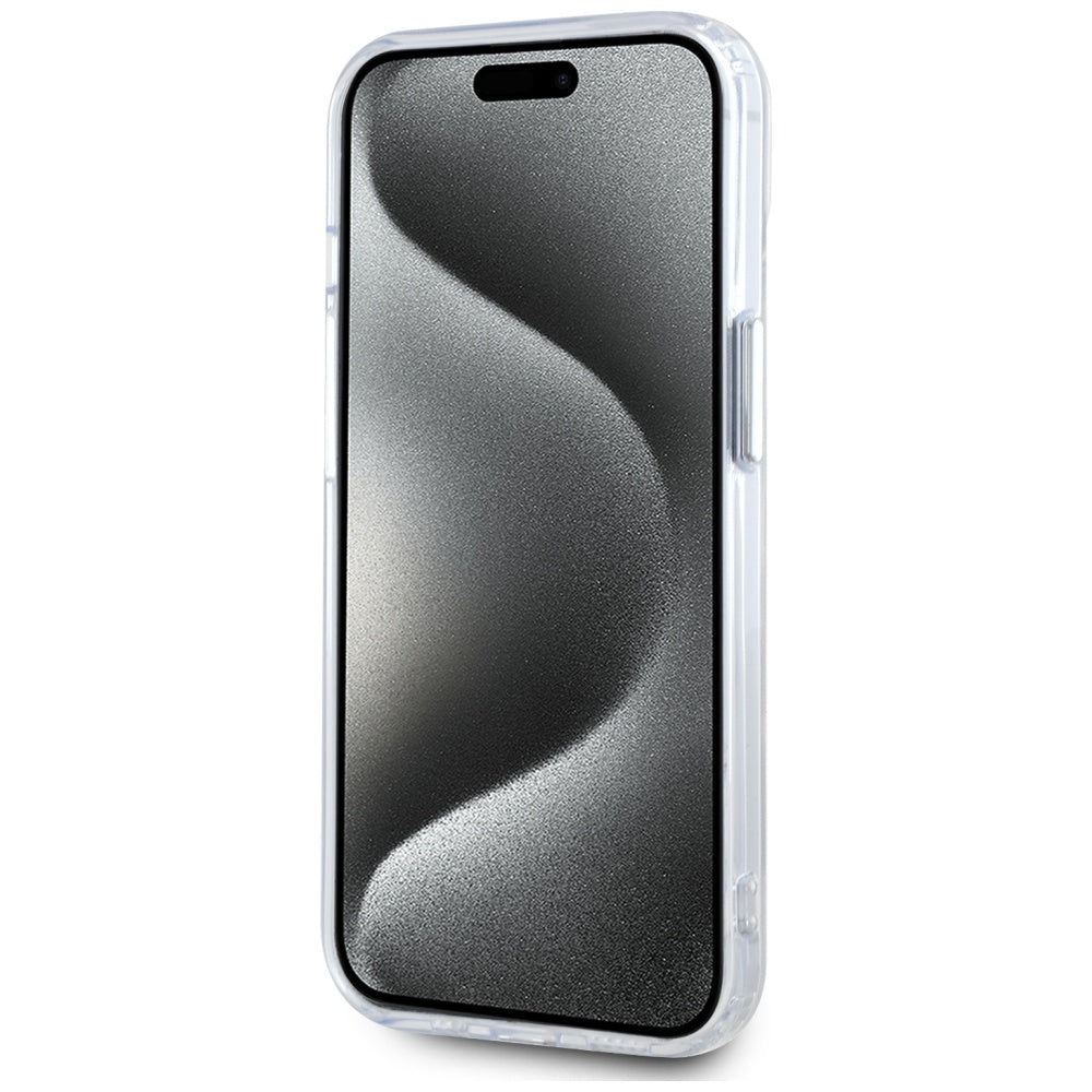 MagSafe-deksel for Apple iPhone 15, Karl Lagerfeld, IML Metal Karl's Head, Hvit