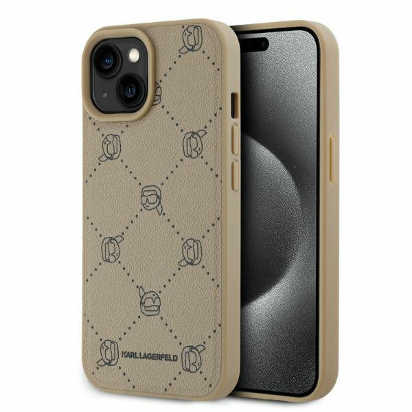 MagSafe-deksel for Apple iPhone 15, Karl Lagerfeld, Karl's Head, Beige