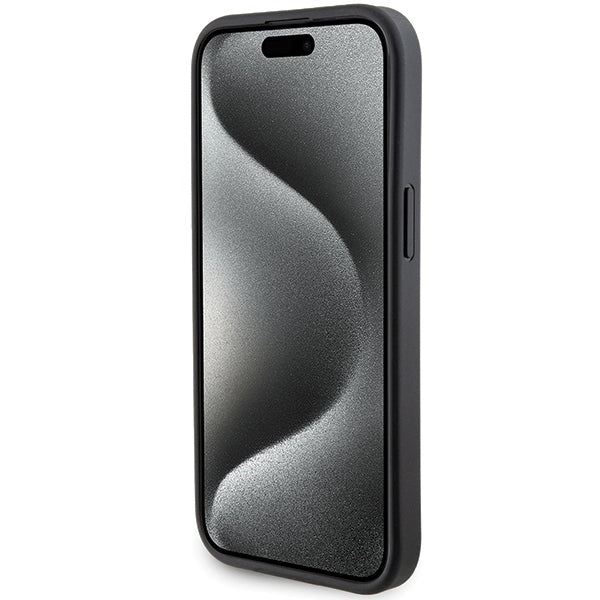 MagSafe-deksel for Apple iPhone 15 Plus / 14 Plus, Karl Lagerfeld, Saffiano Gripstand Karl & Choupette, Svart