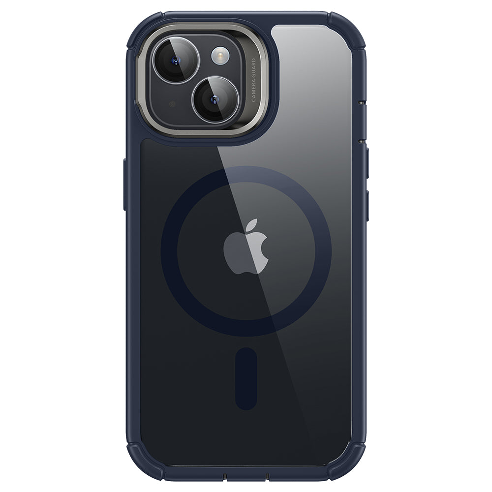 MagSafe-deksel for Apple iPhone 15 Plus, ESR, Armor Tough Kickstand, Marineblå Transparent