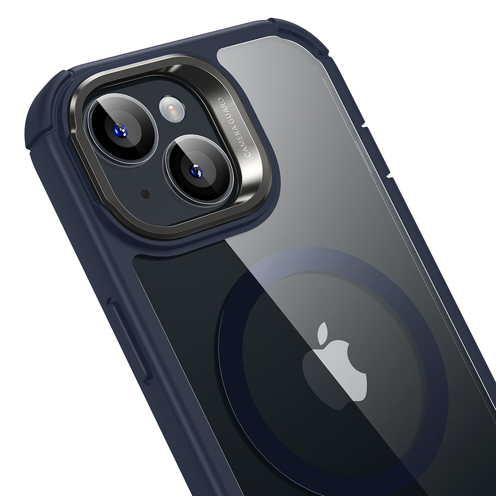 MagSafe-deksel for Apple iPhone 15 Plus, ESR, Armor Tough Kickstand, Marineblå Transparent