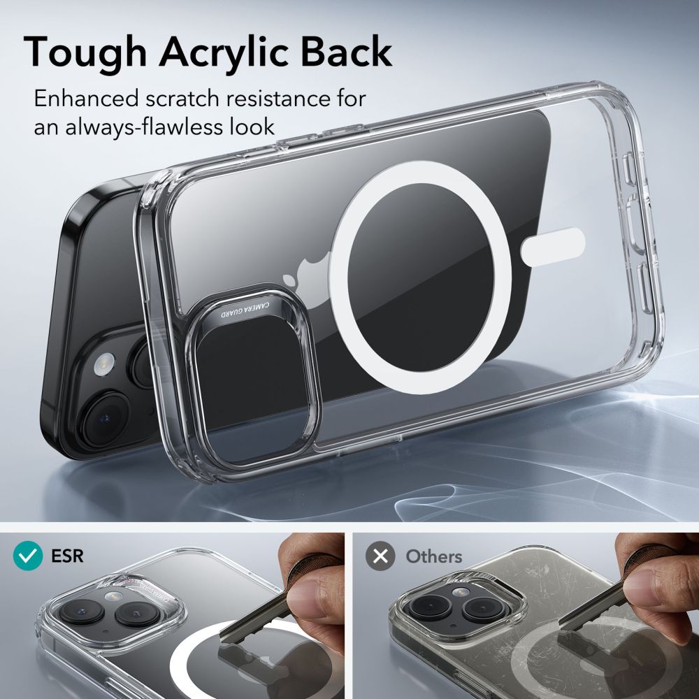 MagSafe deksel for Apple iPhone 15 Plus, ESR, Classic Hybrid, Gjennomsiktig