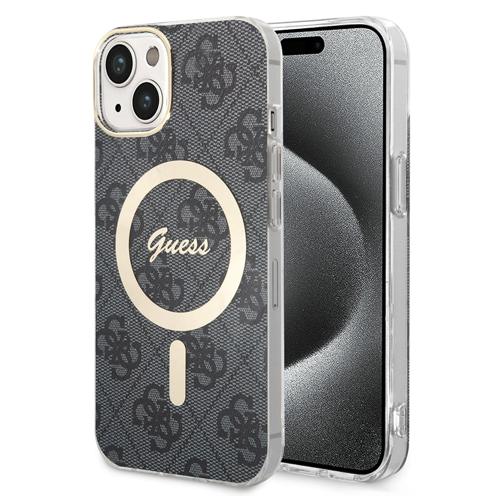 MagSafe-deksel for Apple iPhone 15 Plus, Guess, IML 4G, Svart