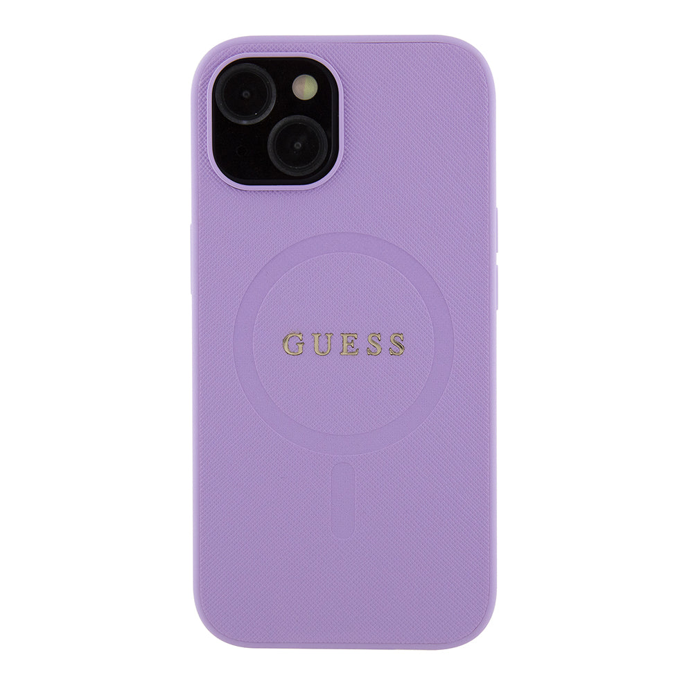 MagSafe-deksel for Apple iPhone 15 Plus, Guess, Saffiano, Lilla
