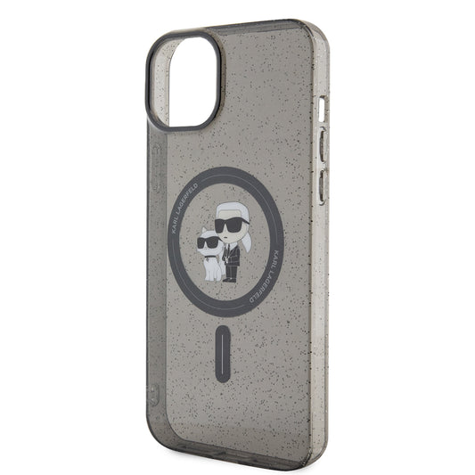 MagSafe-deksel for Apple iPhone 15 Plus, Karl Lagerfeld, Glitter, Svart
