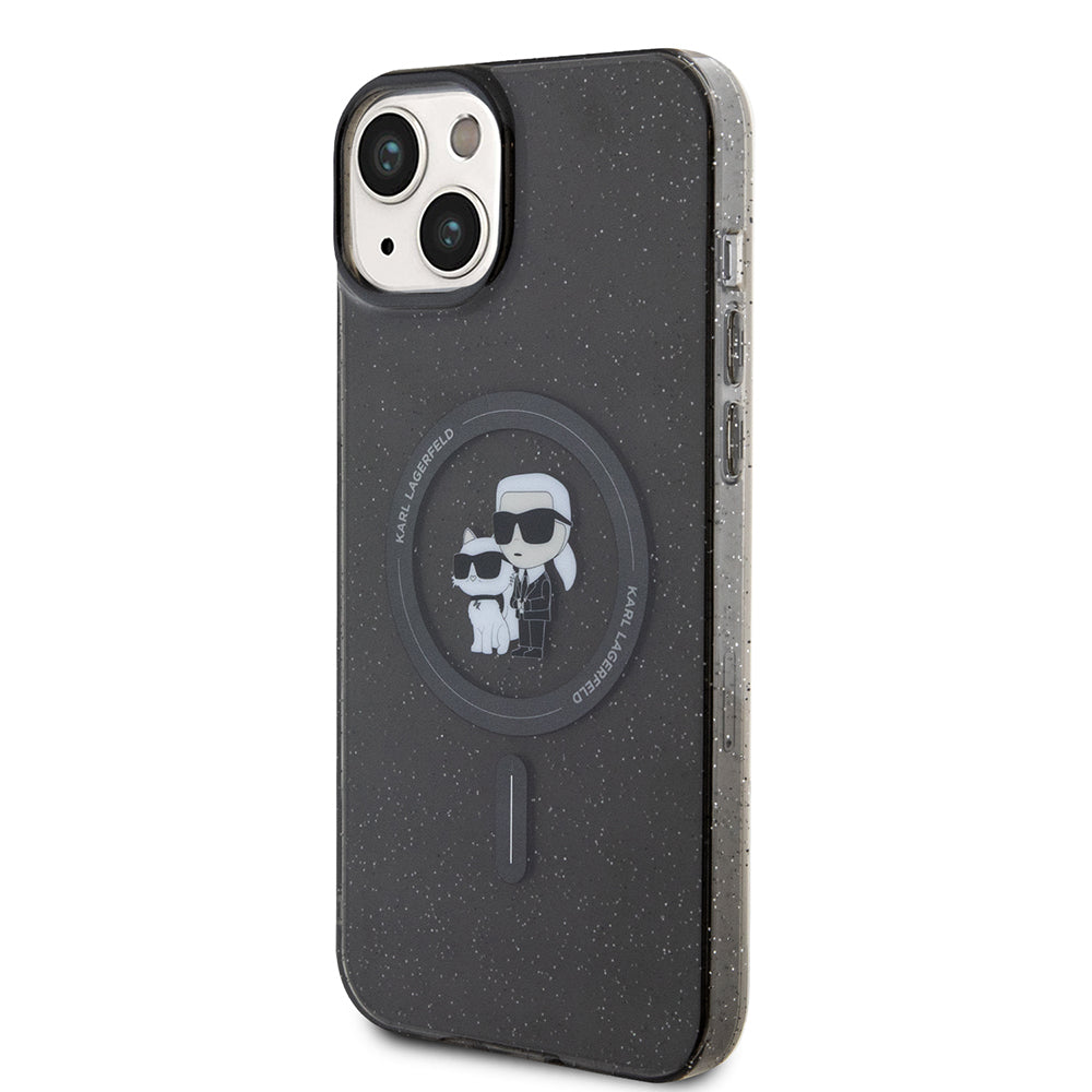 MagSafe-deksel for Apple iPhone 15 Plus, Karl Lagerfeld, Glitter, Svart
