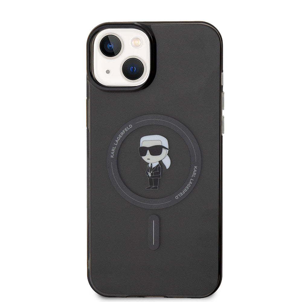 MagSafe-deksel for Apple iPhone 15 Plus, Karl Lagerfeld, IML Ikonik Karl, Svart
