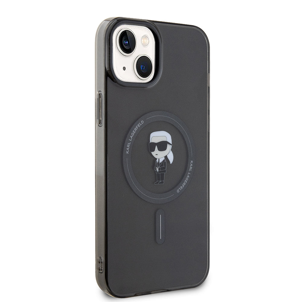 MagSafe-deksel for Apple iPhone 15 Plus, Karl Lagerfeld, IML Ikonik Karl, Svart