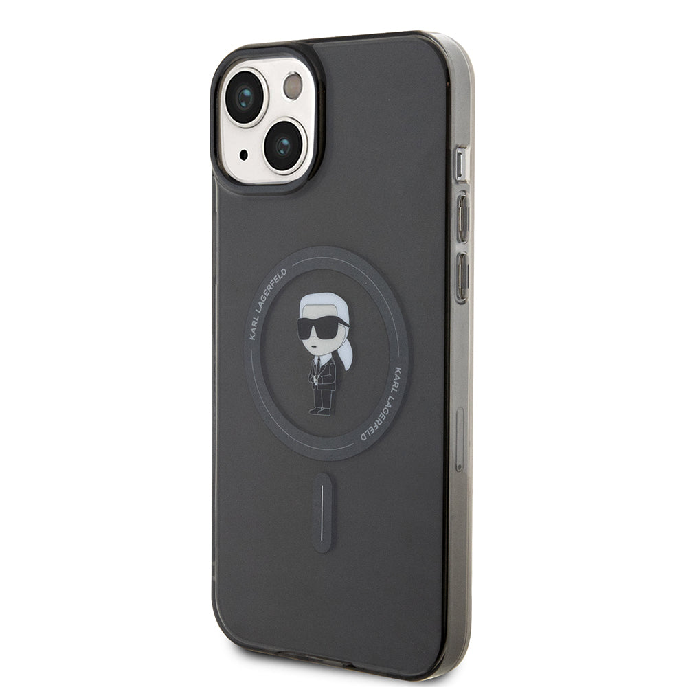 MagSafe-deksel for Apple iPhone 15 Plus, Karl Lagerfeld, IML Ikonik Karl, Svart