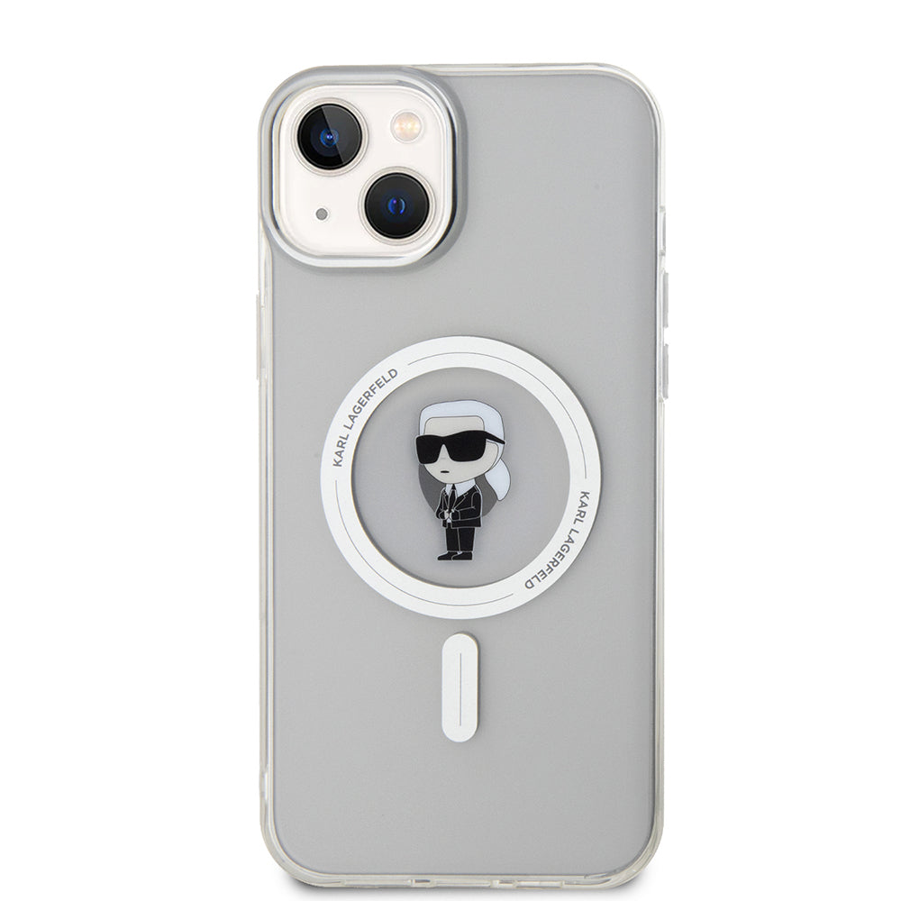MagSafe-deksel for Apple iPhone 15 Plus, Karl Lagerfeld, IML Ikonik Karl, Gjennomsiktig