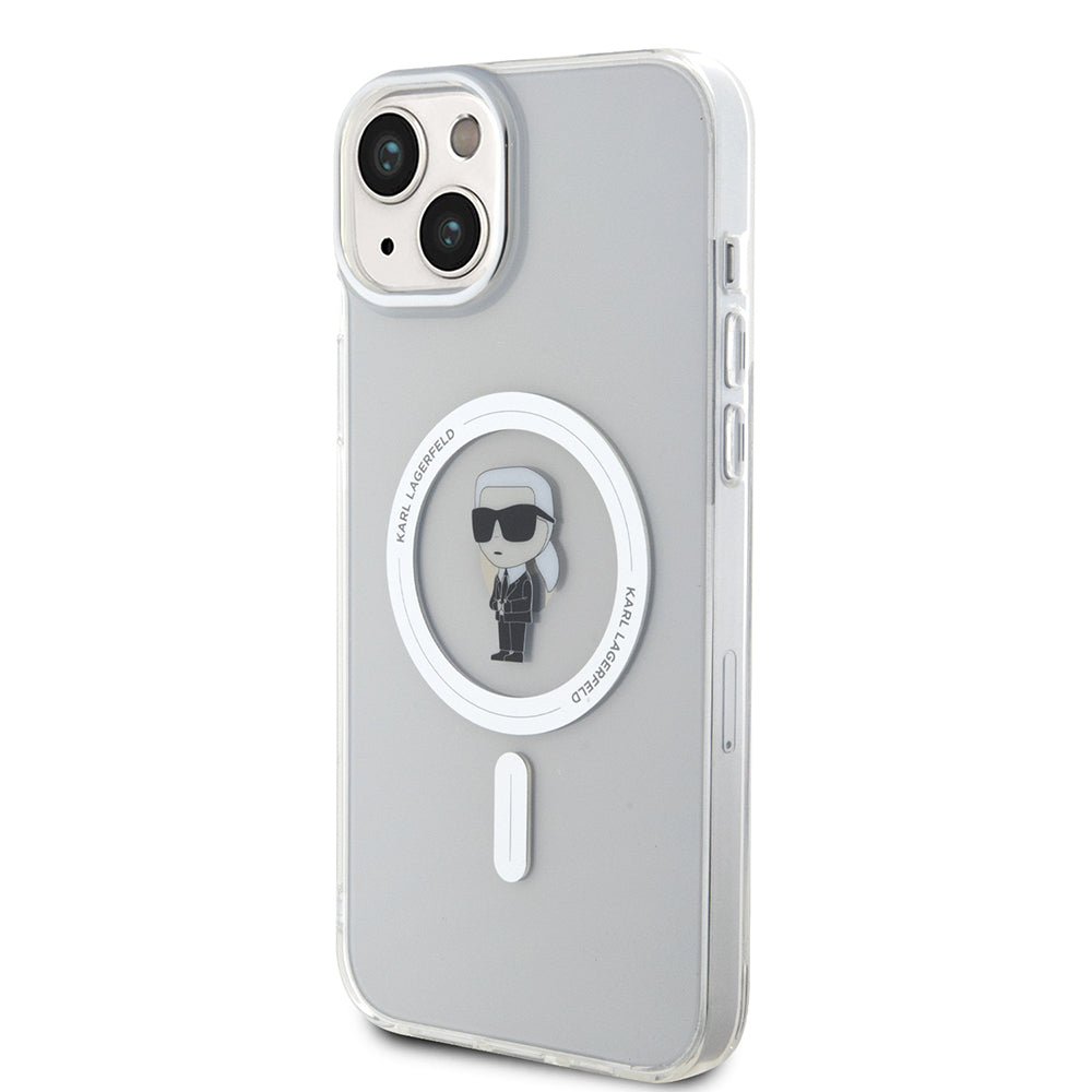 MagSafe-deksel for Apple iPhone 15 Plus, Karl Lagerfeld, IML Ikonik Karl, Gjennomsiktig