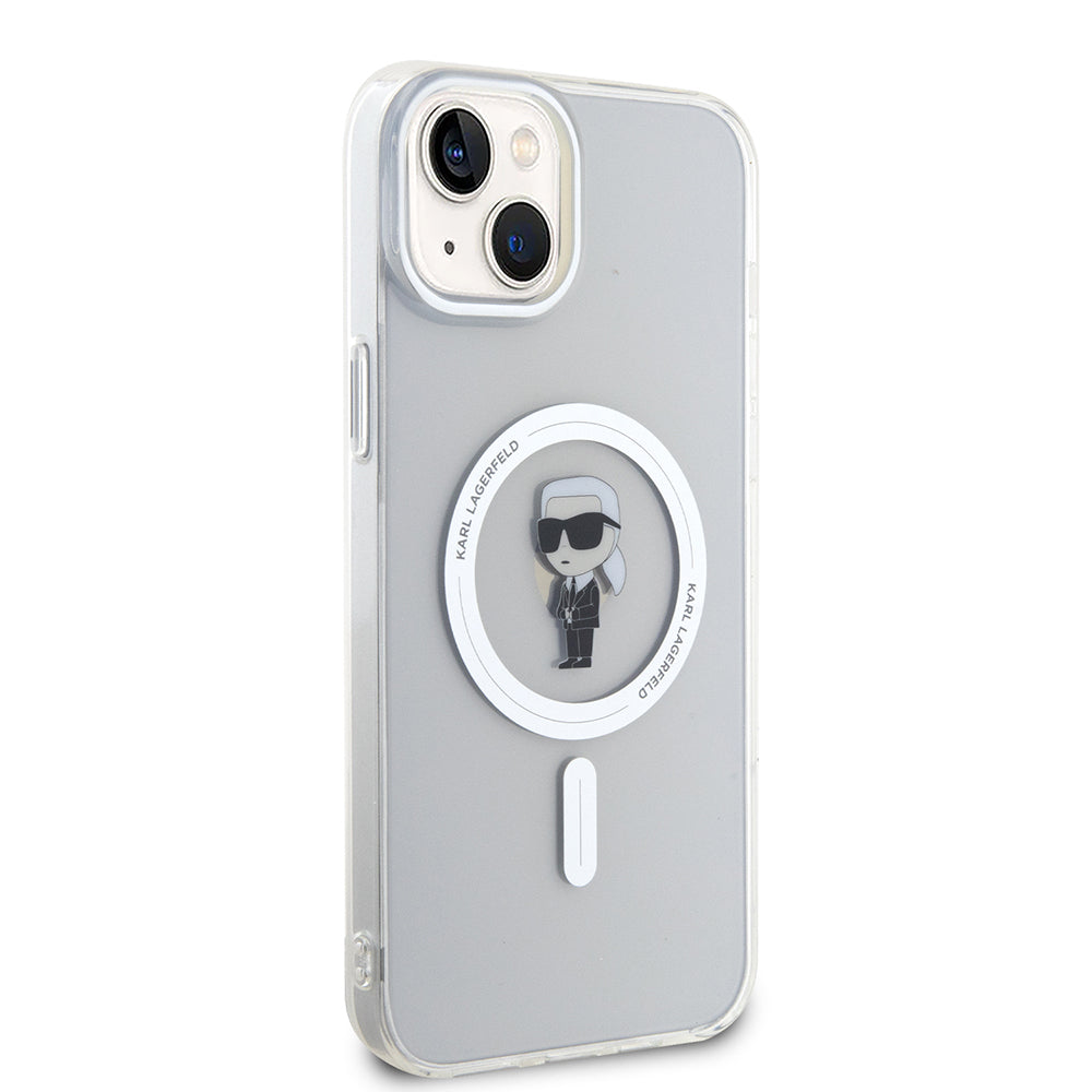 MagSafe-deksel for Apple iPhone 15 Plus, Karl Lagerfeld, IML Ikonik Karl, Gjennomsiktig