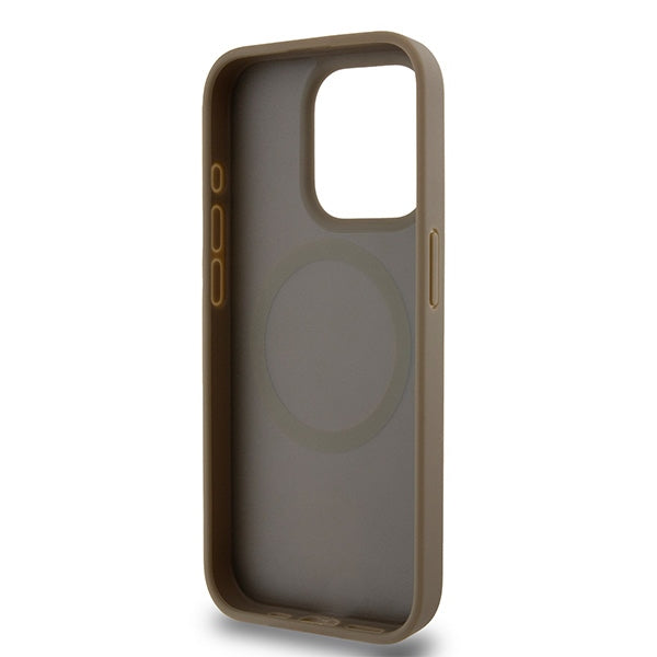 MagSafe-deksel for Apple iPhone 15 Pro, DKNY, Monogram Pattern Metal Logo, Brun
