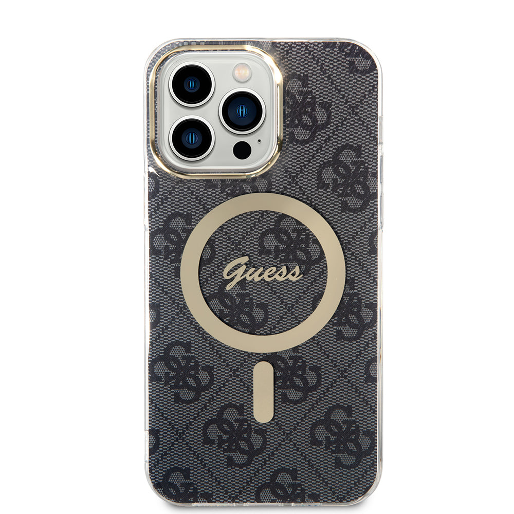 MagSafe-deksel for Apple iPhone 15 Pro, Guess, 4G IML, Svart GUHMP15LH4STK