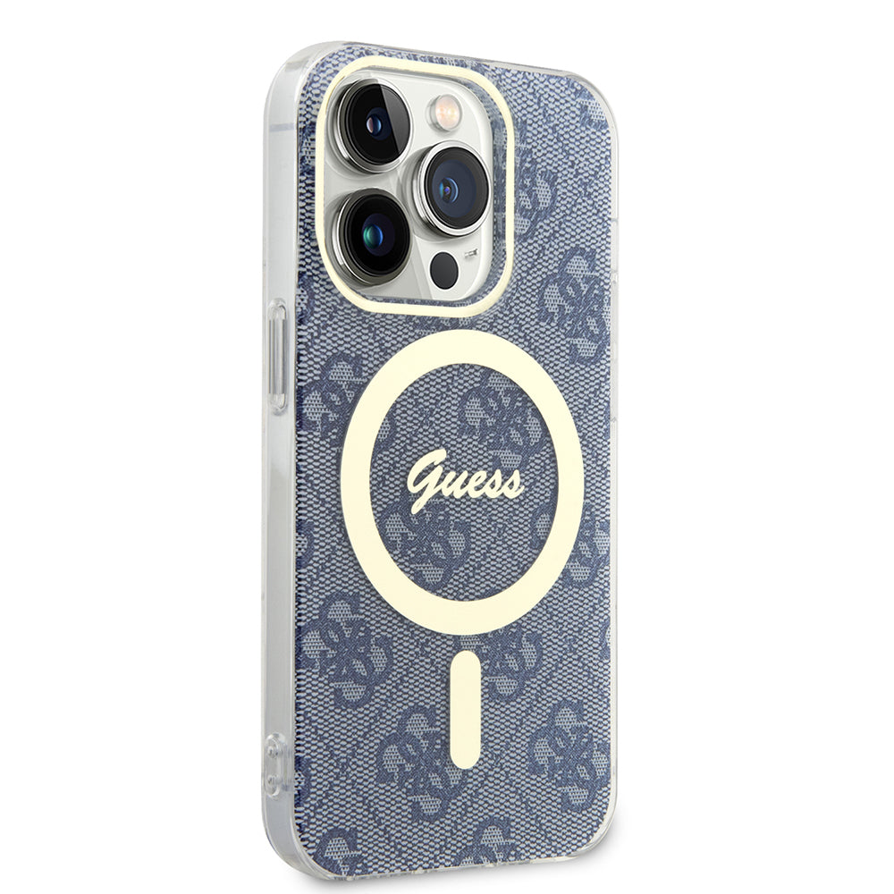 MagSafe-deksel for Apple iPhone 15 Pro, Guess, IML 4G, Blå