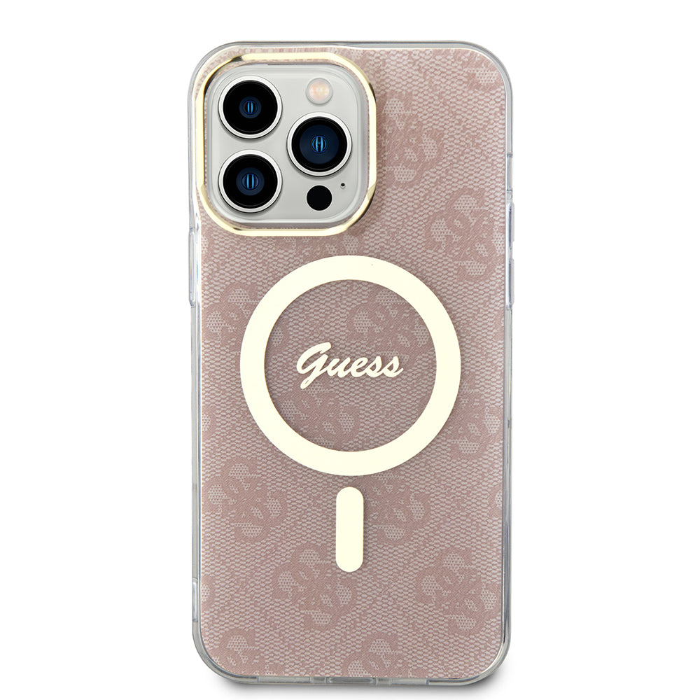 MagSafe-deksel for Apple iPhone 15 Pro, Guess, IML 4G, Rosa