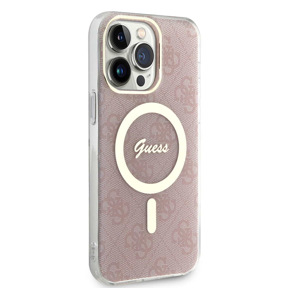 MagSafe-deksel for Apple iPhone 15 Pro, Guess, IML 4G, Rosa