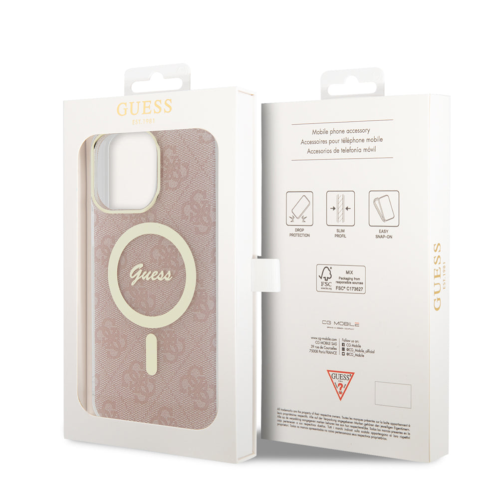 MagSafe-deksel for Apple iPhone 15 Pro, Guess, IML 4G, Rosa