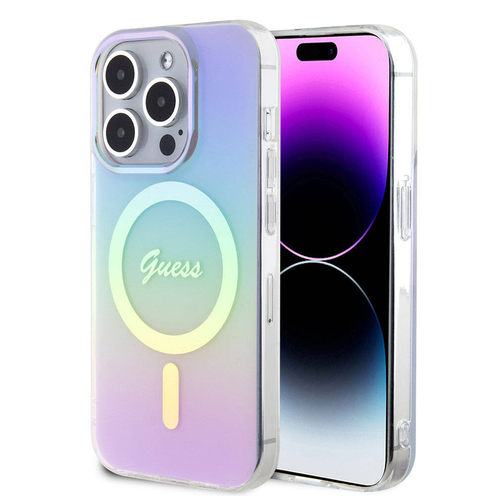 MagSafe-deksel for Apple iPhone 15 Pro, Guess, IML Iridescent, Lilla