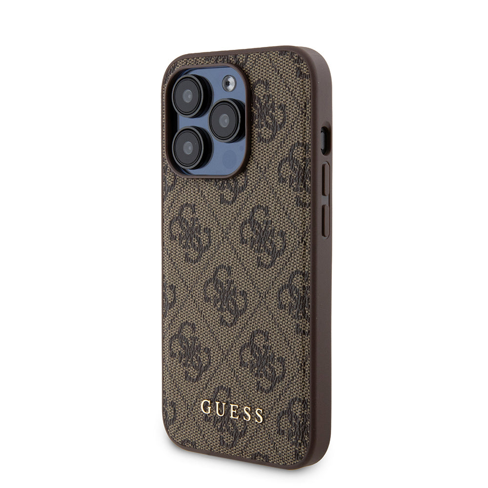 MagSafe-deksel for Apple iPhone 15 Pro, Guess, Powerbank 4G Metal Logo, Brun