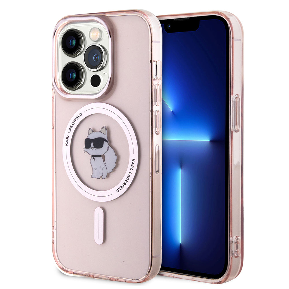 MagSafe-deksel for Apple iPhone 15 Pro, Karl Lagerfeld, IML Choupette, Rosa