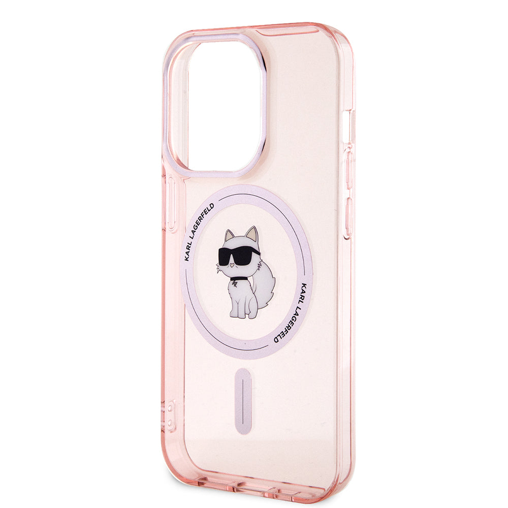 MagSafe-deksel for Apple iPhone 15 Pro, Karl Lagerfeld, IML Choupette, Rosa