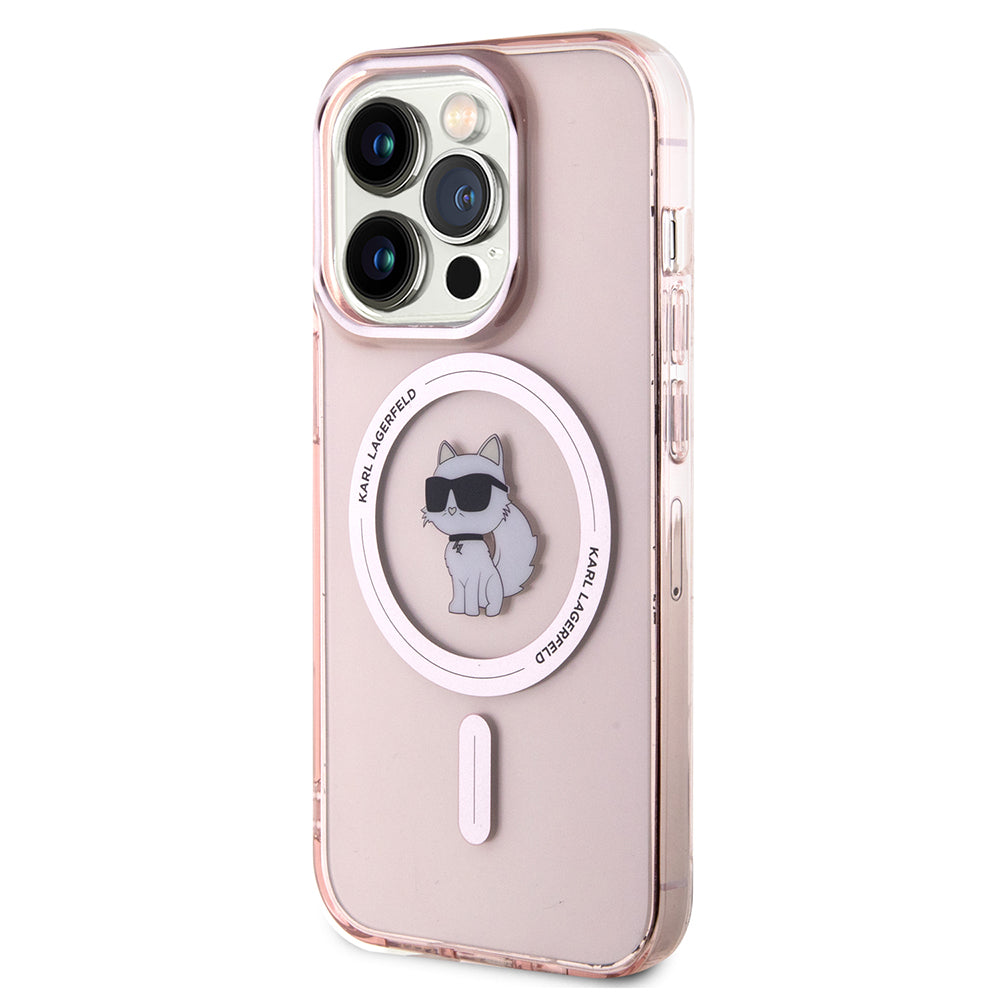 MagSafe-deksel for Apple iPhone 15 Pro, Karl Lagerfeld, IML Choupette, Rosa