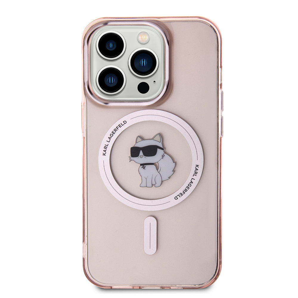 MagSafe-deksel for Apple iPhone 15 Pro, Karl Lagerfeld, IML Choupette, Rosa